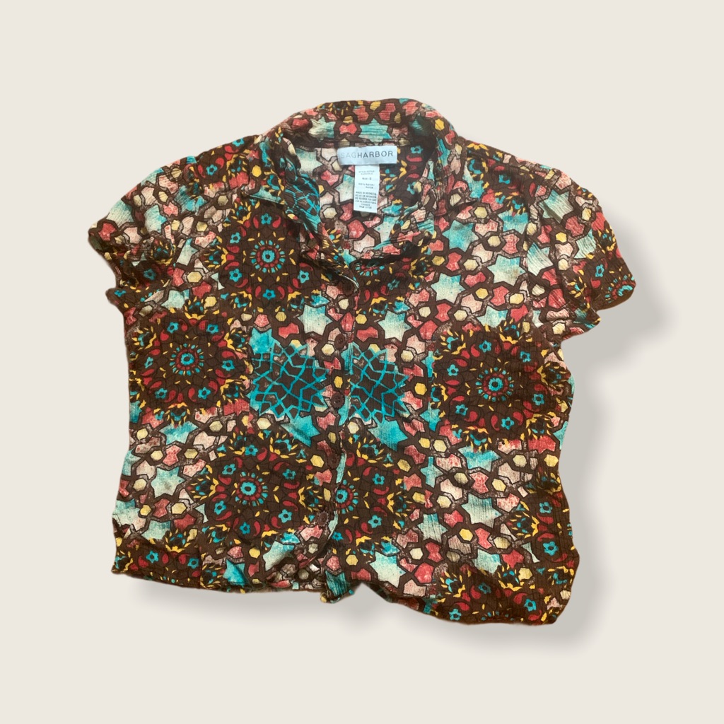 Brown Pattern Blouse